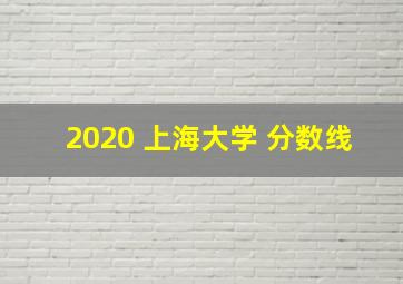 2020 上海大学 分数线